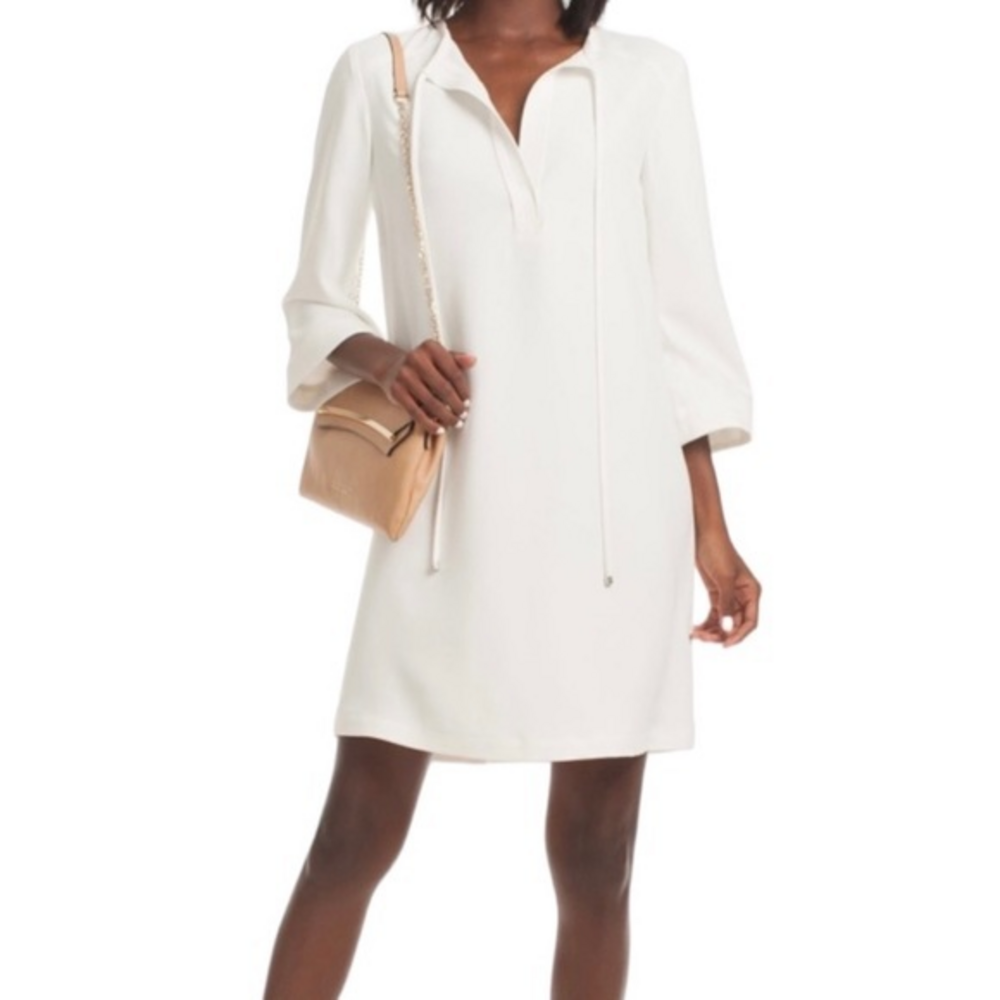 Trina Turk Bertina White‎ Crepe Tunic Dress Cover Up